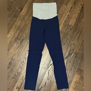 Motherhood Maternity Full Panel Secret Fit Skinny Navy Ankle Pants sz S EUC